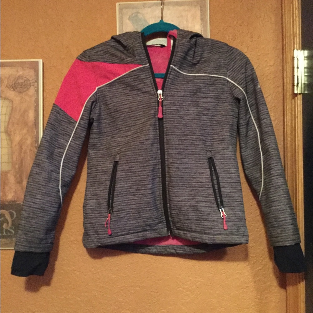 Barbie Pink/Silver Zip Jacket Light Weight SZ 10/12  Snozu